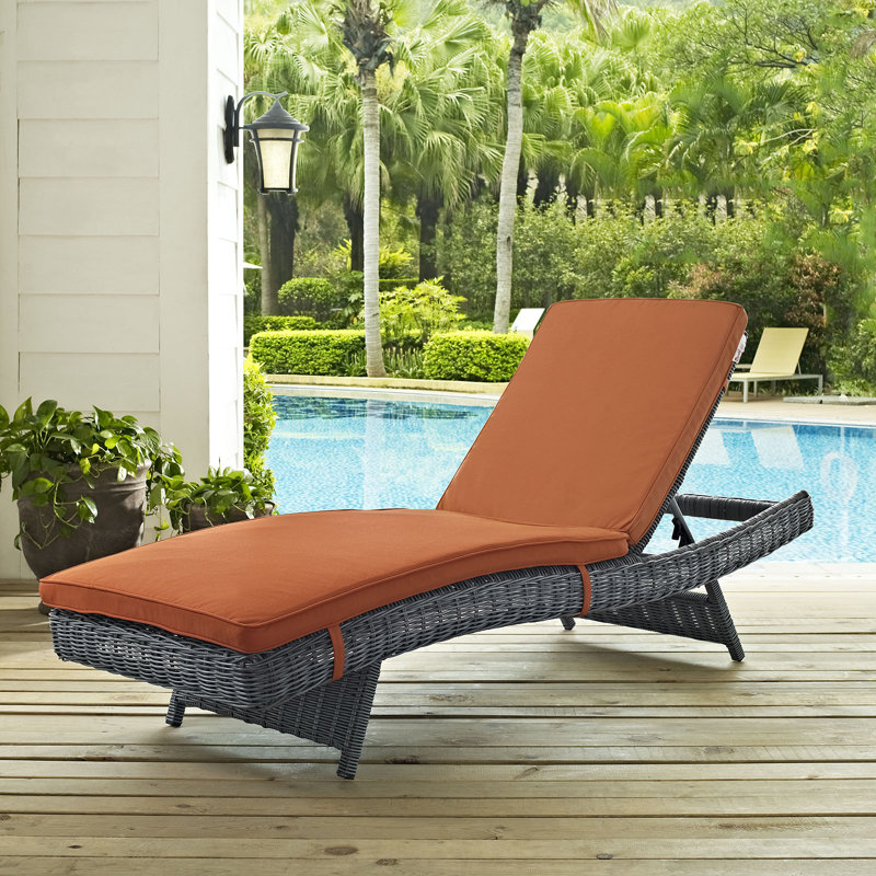 Brayden Studio® Keiran Sunbrella® Chaise Lounge with Cushion & Reviews Wayfair
